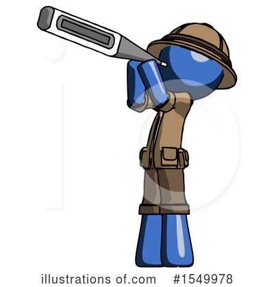 Royalty-Free (RF) Blue Design Mascot Clipart Illustration by Leo Blanchette - Stock Sample #1549978