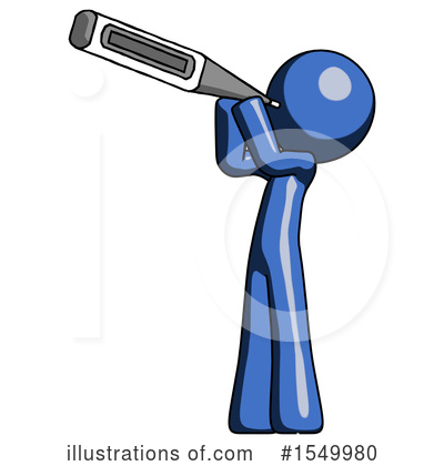 Royalty-Free (RF) Blue Design Mascot Clipart Illustration by Leo Blanchette - Stock Sample #1549980