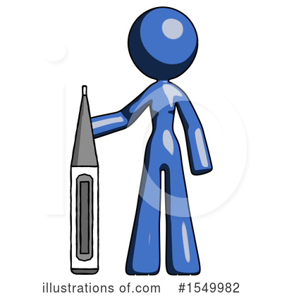 Royalty-Free (RF) Blue Design Mascot Clipart Illustration by Leo Blanchette - Stock Sample #1549982