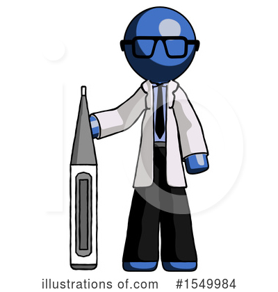 Royalty-Free (RF) Blue Design Mascot Clipart Illustration by Leo Blanchette - Stock Sample #1549984