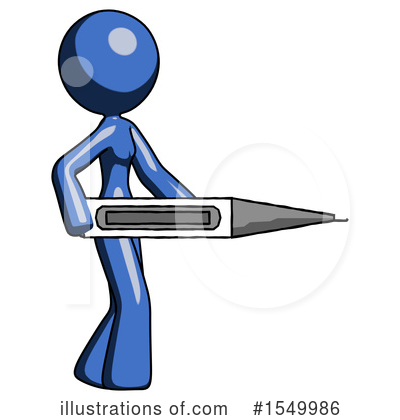 Royalty-Free (RF) Blue Design Mascot Clipart Illustration by Leo Blanchette - Stock Sample #1549986
