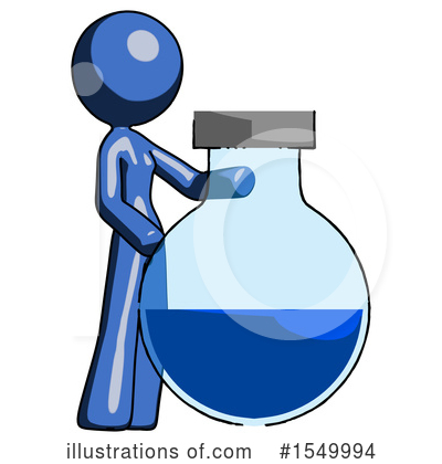 Royalty-Free (RF) Blue Design Mascot Clipart Illustration by Leo Blanchette - Stock Sample #1549994