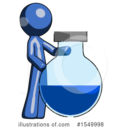 Royalty-Free (RF) Blue Design Mascot Clipart Illustration by Leo Blanchette - Stock Sample #1549998