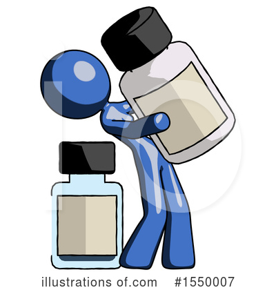 Royalty-Free (RF) Blue Design Mascot Clipart Illustration by Leo Blanchette - Stock Sample #1550007