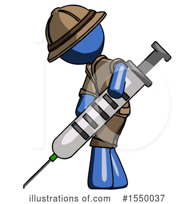 Royalty-Free (RF) Blue Design Mascot Clipart Illustration by Leo Blanchette - Stock Sample #1550037