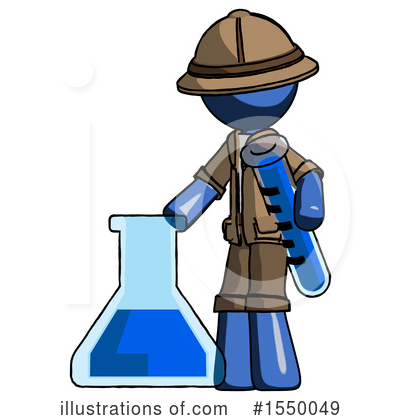 Royalty-Free (RF) Blue Design Mascot Clipart Illustration by Leo Blanchette - Stock Sample #1550049
