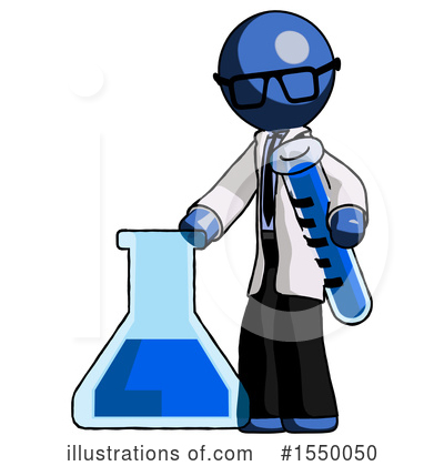 Royalty-Free (RF) Blue Design Mascot Clipart Illustration by Leo Blanchette - Stock Sample #1550050