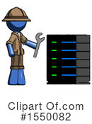 Blue Design Mascot Clipart #1550082 by Leo Blanchette