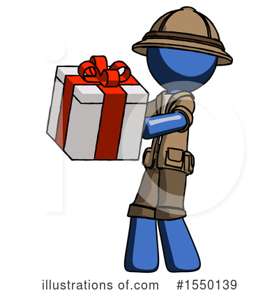 Royalty-Free (RF) Blue Design Mascot Clipart Illustration by Leo Blanchette - Stock Sample #1550139