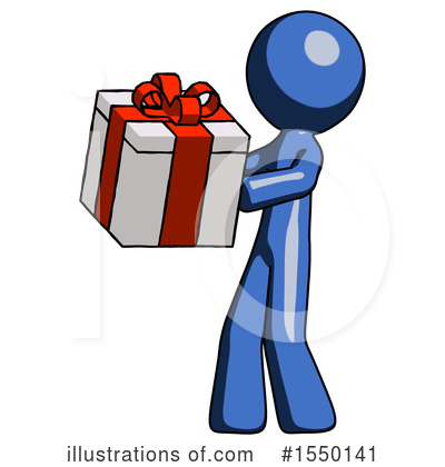 Royalty-Free (RF) Blue Design Mascot Clipart Illustration by Leo Blanchette - Stock Sample #1550141