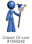 Blue Design Mascot Clipart #1550242 by Leo Blanchette