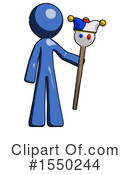 Blue Design Mascot Clipart #1550244 by Leo Blanchette