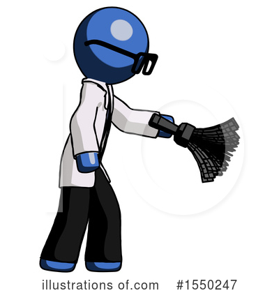 Royalty-Free (RF) Blue Design Mascot Clipart Illustration by Leo Blanchette - Stock Sample #1550247