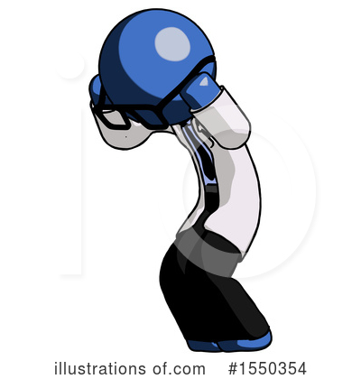 Royalty-Free (RF) Blue Design Mascot Clipart Illustration by Leo Blanchette - Stock Sample #1550354