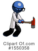 Blue Design Mascot Clipart #1550358 by Leo Blanchette