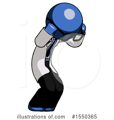 Royalty-Free (RF) Blue Design Mascot Clipart Illustration by Leo Blanchette - Stock Sample #1550365