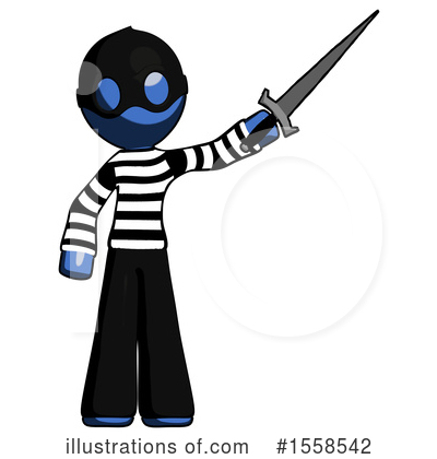 Royalty-Free (RF) Blue Design Mascot Clipart Illustration by Leo Blanchette - Stock Sample #1558542