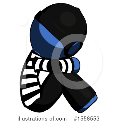 Royalty-Free (RF) Blue Design Mascot Clipart Illustration by Leo Blanchette - Stock Sample #1558553