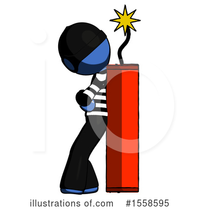 Royalty-Free (RF) Blue Design Mascot Clipart Illustration by Leo Blanchette - Stock Sample #1558595