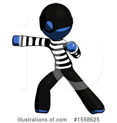 Royalty-Free (RF) Blue Design Mascot Clipart Illustration by Leo Blanchette - Stock Sample #1558625