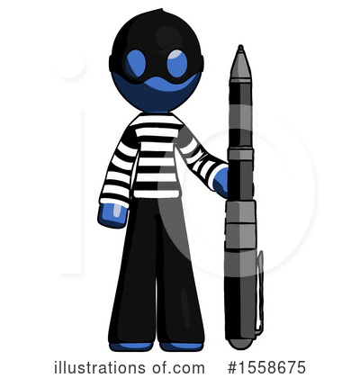 Royalty-Free (RF) Blue Design Mascot Clipart Illustration by Leo Blanchette - Stock Sample #1558675