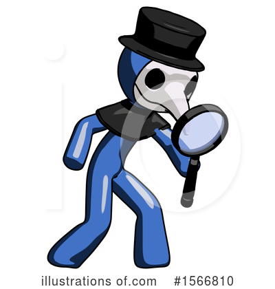 Royalty-Free (RF) Blue Design Mascot Clipart Illustration by Leo Blanchette - Stock Sample #1566810