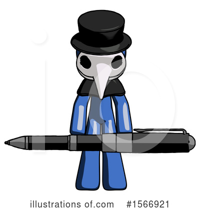 Royalty-Free (RF) Blue Design Mascot Clipart Illustration by Leo Blanchette - Stock Sample #1566921
