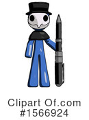 Blue Design Mascot Clipart #1566924 by Leo Blanchette