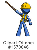 Blue Design Mascot Clipart #1570846 by Leo Blanchette