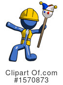 Blue Design Mascot Clipart #1570873 by Leo Blanchette