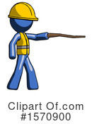 Blue Design Mascot Clipart #1570900 by Leo Blanchette