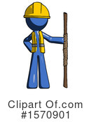 Blue Design Mascot Clipart #1570901 by Leo Blanchette