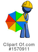 Blue Design Mascot Clipart #1570911 by Leo Blanchette