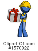 Blue Design Mascot Clipart #1570922 by Leo Blanchette