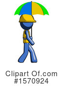 Blue Design Mascot Clipart #1570924 by Leo Blanchette