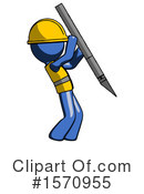 Blue Design Mascot Clipart #1570955 by Leo Blanchette
