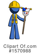 Blue Design Mascot Clipart #1570988 by Leo Blanchette