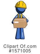 Blue Design Mascot Clipart #1571005 by Leo Blanchette
