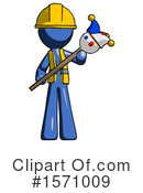 Blue Design Mascot Clipart #1571009 by Leo Blanchette