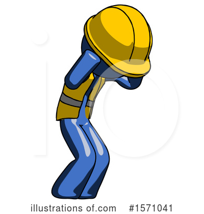 Royalty-Free (RF) Blue Design Mascot Clipart Illustration by Leo Blanchette - Stock Sample #1571041