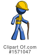 Blue Design Mascot Clipart #1571047 by Leo Blanchette