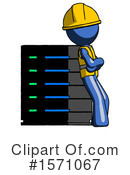 Blue Design Mascot Clipart #1571067 by Leo Blanchette