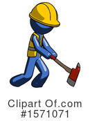 Blue Design Mascot Clipart #1571071 by Leo Blanchette