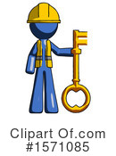 Blue Design Mascot Clipart #1571085 by Leo Blanchette