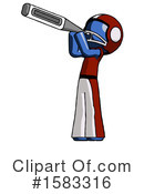 Blue Design Mascot Clipart #1583316 by Leo Blanchette