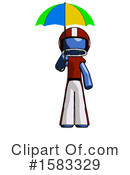 Blue Design Mascot Clipart #1583329 by Leo Blanchette