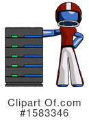 Blue Design Mascot Clipart #1583346 by Leo Blanchette