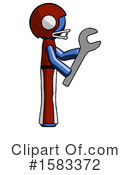 Blue Design Mascot Clipart #1583372 by Leo Blanchette