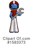 Blue Design Mascot Clipart #1583373 by Leo Blanchette