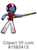 Blue Design Mascot Clipart #1583413 by Leo Blanchette